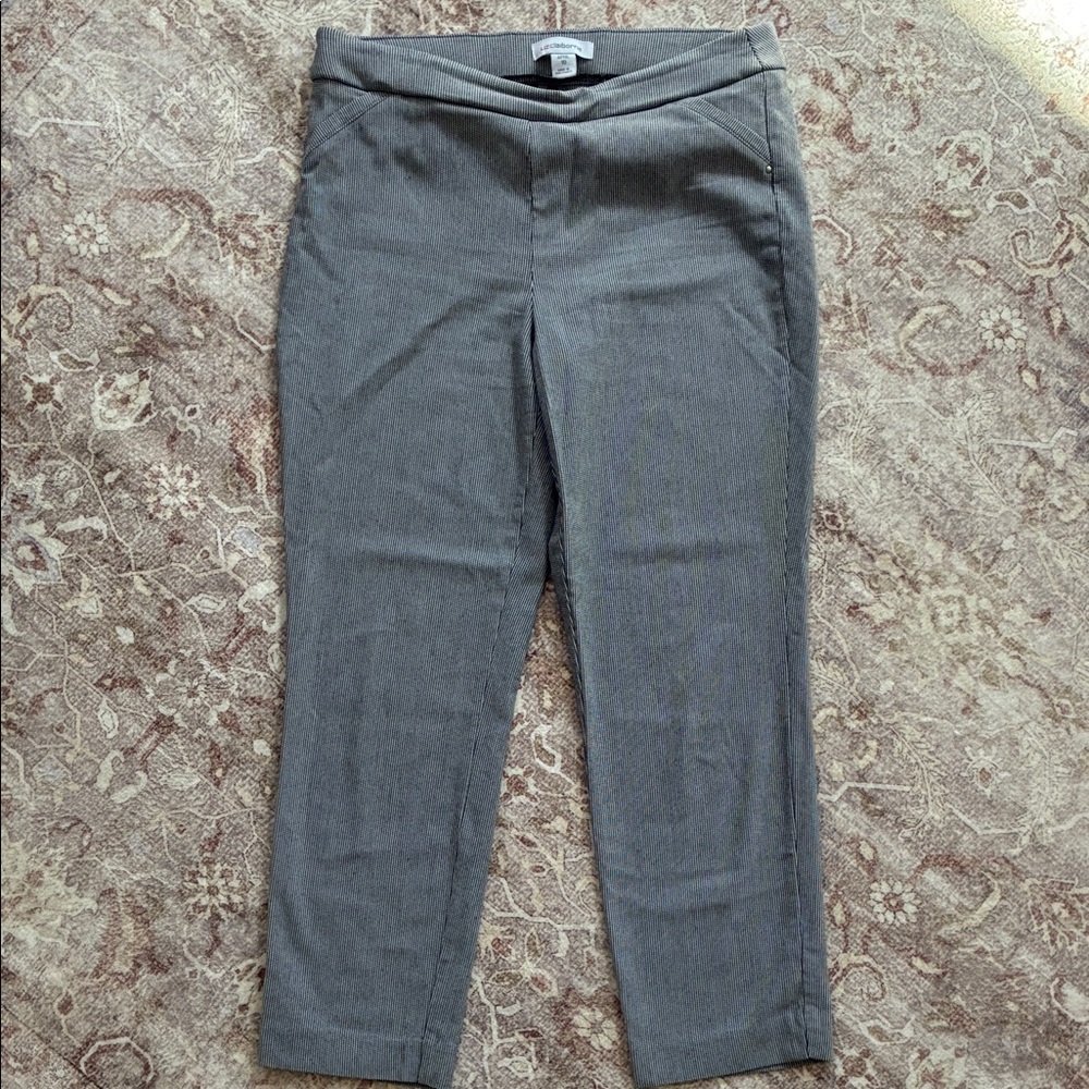 Liz Claiborne Black and White Pinstripe Pants